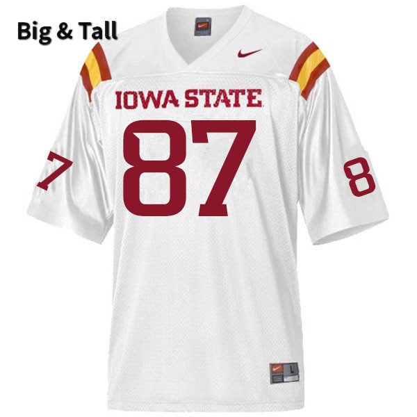 Iowa State Cyclones Men's #87 Easton Dean Nike NCAA Authentic White Big & Tall College Stitched Football Jersey JS42E74FI